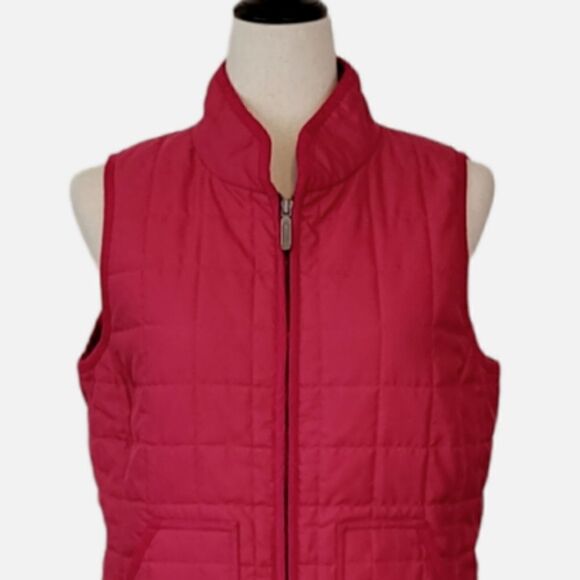 Jones New York Sport Magenta Pink Quilted Zip Vest Size S - Picture 5 of 8